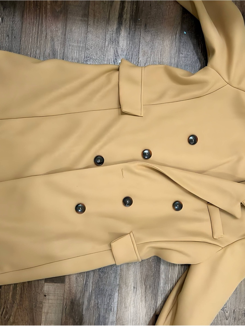 Women’s Double-Breasted Camel Trench Coat